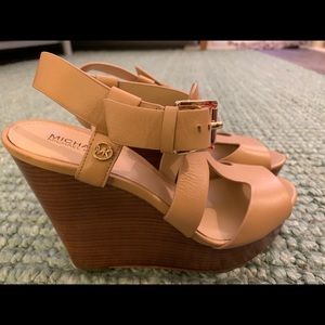 Michael Kor’s beige wedges